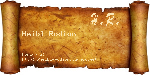 Heibl Rodion névjegykártya